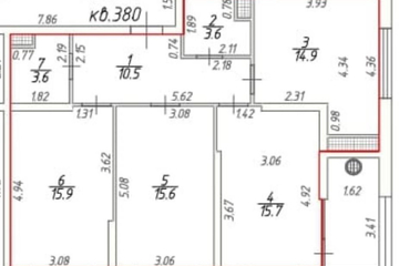 3-к квартира, 86 м², 12/21 эт.